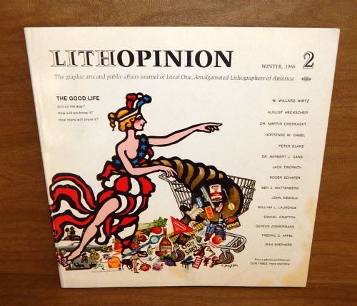 1966 LITHOPINION WINTER #2 GRAPHIC ARTS &amp; PUBLIC AFFAIRS JOURNAL OF AMERICA