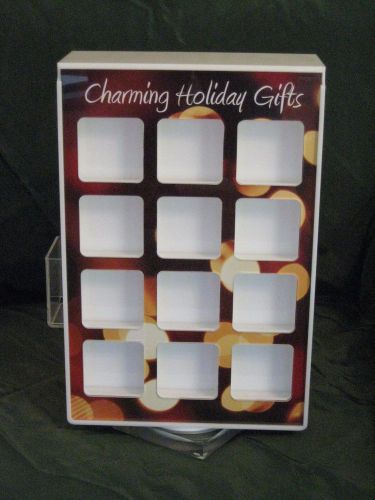 Acrylic Revolving/Rotating Display Case For Countertops Showcases Hanging Charms