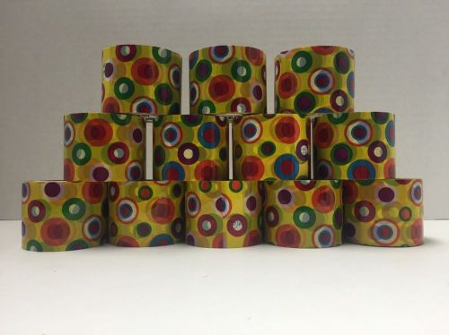 Decorative Plastic Packing Tape Duck Brand Polka Dots Lot Of 12 Rolls (NEW)