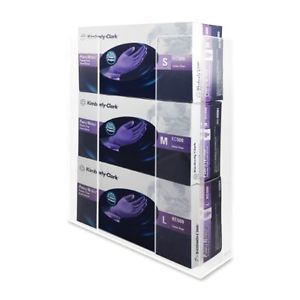 Kantek glove dispenser, triple box capacity, clear acrylic, 10-1/8 x 16 x 3-1/2 for sale