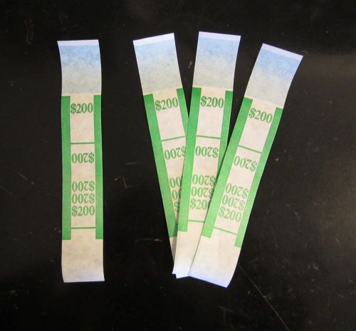 3000 SELF SEALING GREEN  $200 CURRENCY STRAPS MONEY BILL BANDS  PMC BRAND STRAP
