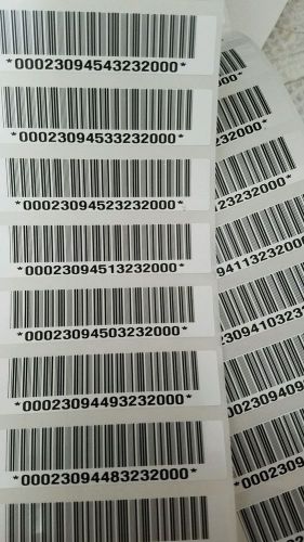 100 brand new Genuine ADP white barcode stickers for all timeclock badges