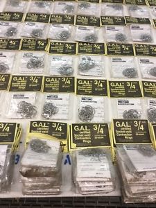 *New* 3/4&#034; G.A.L Certified Socket Weld Contraction Rings, W/MTR (20 Pcs Per Bag)