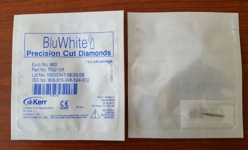 20 BLUWHITE FRICTION GRIP DIAMOND DENTAL BURS #210R - NEW