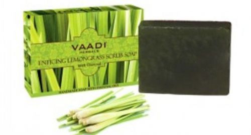 Vaadi herbal enticing lemongrass scrub soap 75 gm x2pcs. for sale