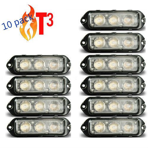 10 pack Feniex T3 LED Surface Mount warning light Super Bright    RED
