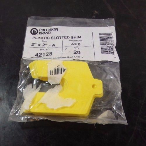 Precision Brand Slotted Shim Tabs, Size A, Yellow, QTY 20, 42128 |KN3|