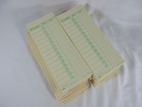 400 Time Clock Cards TOPS Form 1290 830331-2 2-Sided Manila Buff Punch Pay