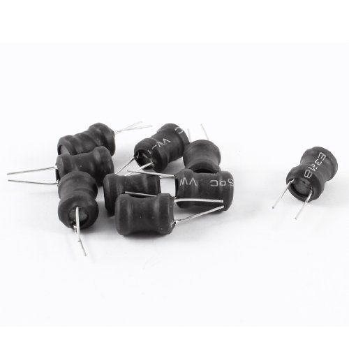 Amico 1MH 9mm x 12mm UL-polyolefin Metal Electronic Circuit Inductors 10 Pcs