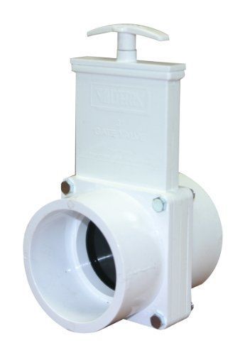 Valterra 6301 PVC Gate Valve, White, 3&#034; Slip