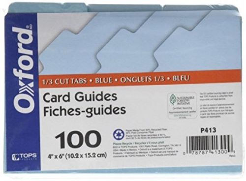 Esselte Pressboard Index Card Guides, Blank, 1/3 Cut, 4 X 6 Inches, 100 Per