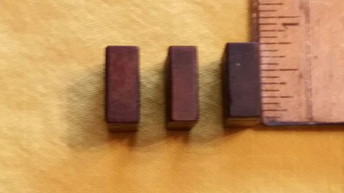 11/16&#034; x 1/4&#034; Wood Type Letterpress Printing Blocks Lot of 3 Vintage -  Letter I