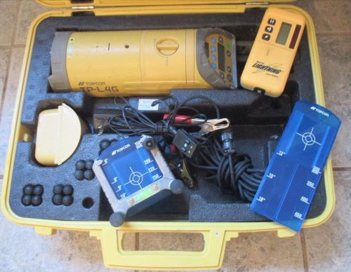 Topcon Model TP-L4G Green Beam Pipe Laser Nice Working Condition! Lots of Extras