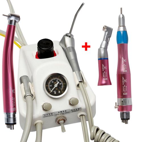 Dental Portable Turbine Unit SN4 Work W/ Compressor High Low Speed Handpiece Kit