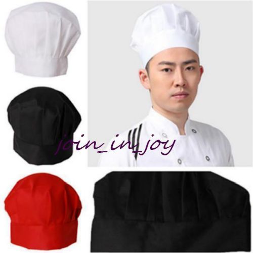 Fashion Men Women Chef Hat Catering Baker Kitchen Cook Elastic Adjustable Cap JJ