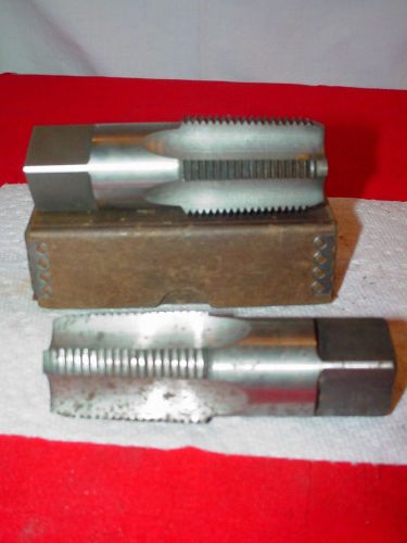 2 Taper Pipe Taps - Standard Tool - 1&#034; Taps - USA - 1 Orig. Box - Used