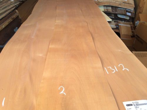 WOOD  ALDER   Veneer 115X12,12,13,total  3 pcs RAW VENEER . N1312.