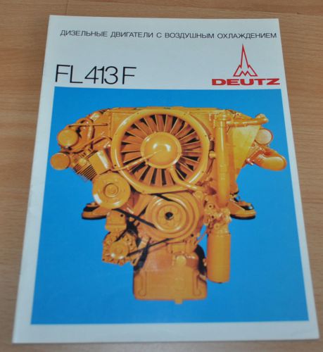 KHD Deutz Diesel Engine FL 413F Construction Tractor Russian Brochure Prospekt