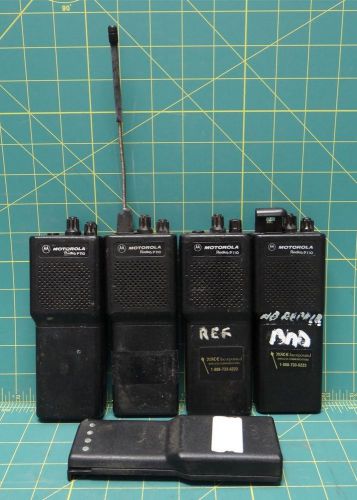 Lot of Four Motorola Radius P110 Handheld Devices and Motorola HNN8148A Battery