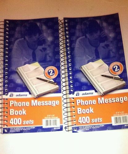 New Phone call Message business books set of 2 carbonless total 800 office notes