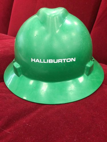 MSA V-Gard Halliburton Oil Field Drilling Rig Hard Hat Size Medium