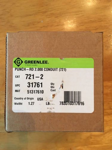 GREENLEE 721-2 Slug-Buster 2&#034; Conduit Size Replacement Punch, NEW, USA