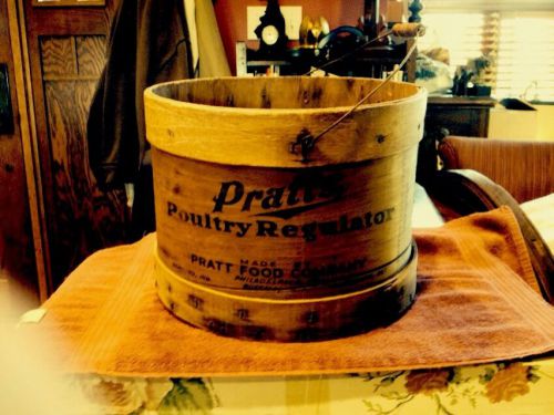Vintage Veterinary- Pratts Poultry Regulator Wooden Bucket