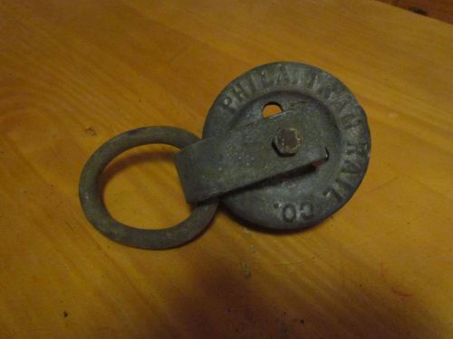 Vintage Phila Tram Rail Co Rigging Pulley Boat Barn Decor