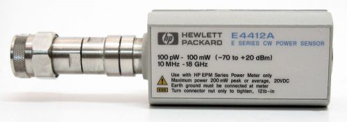 HP Agilent Keysight E4412A Power Sensor 10 MHz 18 GHz ECP-E18A -70+20 dBm