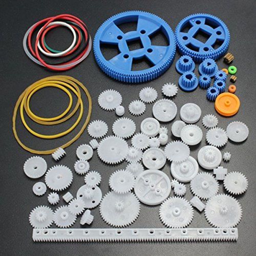 UCTOP 80Pcs Plastic DIY Robot Gear Kit Gearbox Motor Gear Set For DIY Car Robot