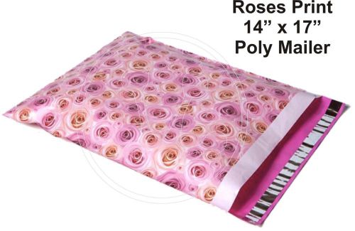 (40) ROSES FLOWERS 14 x 17 Poly Mailers Self Sealing Envelopes Bags Color