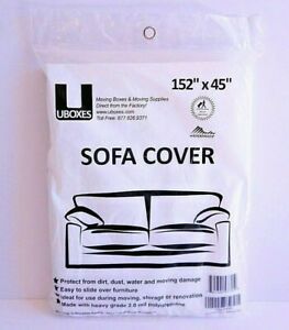 Uboxes Sofa Cover Couch Protector Moving Storage Waterproof 152 x 45 in 1 Pk