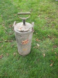 Vintage fire water can pump WCD Wisconsin Conservation Department extinguisher