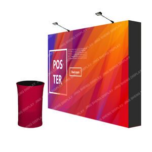 10ft Pop Up Stand Trade Show Displays Booth Back Wall with Custom Graphic Print