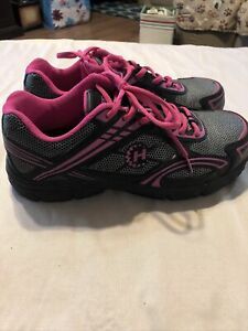hytest safty shoes womens shoes size 10 black &amp; pink