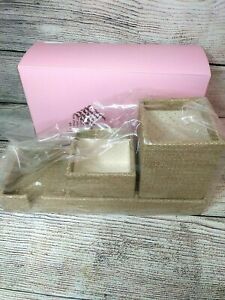 Kate Spade Grasscloth Desk Set Organizing Accessories NIB