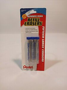 Pentel Eraser Refills for Mechanical Pencils Pack of 15 PDE1BP3-K6