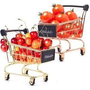 Mini Brands Shopping Cart, 2PCS Shopping Day Grocery Cart Mini Supermarket