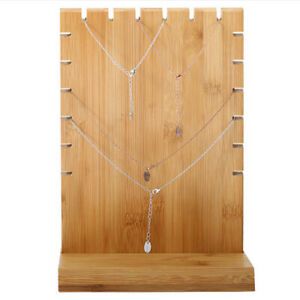 Natural Wood Jewelry Stand, Necklaces Jewelry Pendants Display Blackboard / -