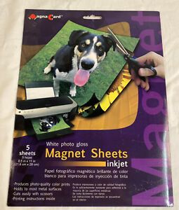 Ink Jet Magnetic Sheets 8.5x11 Inches - 5 Sheet Pack - NEW