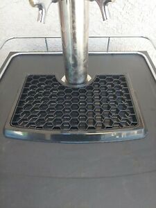 15 in Tower Drip Tray for Draft Beer Keezer or Bar Durable ABS Removable Grate