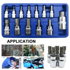 13pcs Batch Sleeve Set Screwdriver For Wrench Steel Hexagonal Socket Ratchet