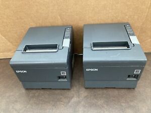 Lot OF 2 EPSON TM-T88V M244A THERMAL RECEIPT PRINTERS Untested