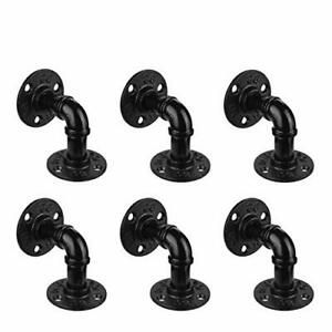 1/2&#034; Pipe Shelf BracketWall Mounted Floating Shelf 4.5*4.5&#034;(11.5*11.5cm) 6