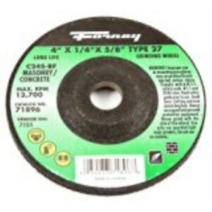 Forney 71896 Grinding Wheel with 5/8-Inch Arbor, Masonry Type 27, C24S-BF, 4-Inc