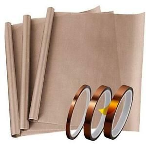 Pack PTFE Teflon Sheet for Heat Press Transfer 3 * 12&#034;x16&#034;, 2 * 10mm, 1 * 5mm 6