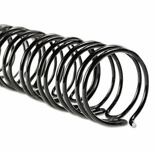 Gbc Wirebind Spines, 1/4&#034; Diameter, 55 Sheet Capacity, Black, 100/Box 9775008