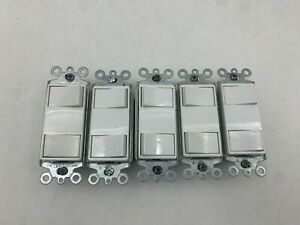 Broan P68W New No Box Lot Of 5 White (2) Single Pole Switches See Pics #A82
