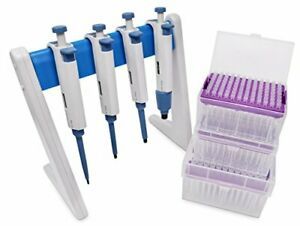 Complete 4 Micropipettes Kit: 4 Pipettors (0.5-10l 10-100l 100-1000l 1000