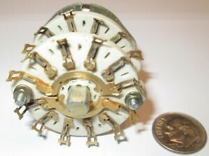 4 POLE -- 5 POSITION, SHORTING (audio), CERAMIC ROTARY SWITCH   1 PCS.  NOS